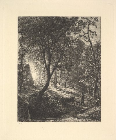 De Herderhut, of Zonsondergang, 1880 door Samuel Palmer