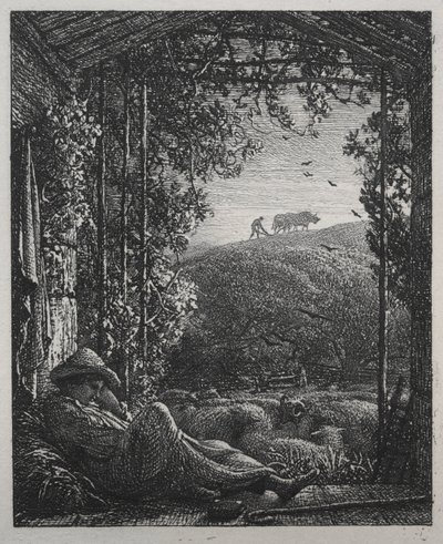 De slapende herder door Samuel Palmer