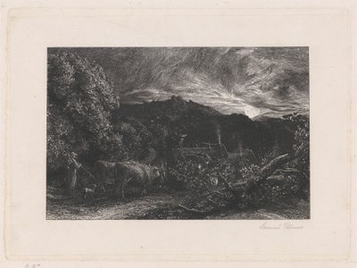 De Vermoeide Ploeger door Samuel Palmer