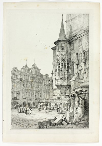 Stadhuis, Praag door Samuel Prout