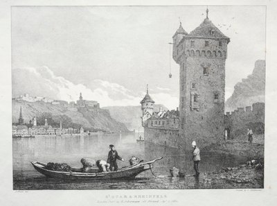 St. Goar en Rheinfels door Samuel Prout