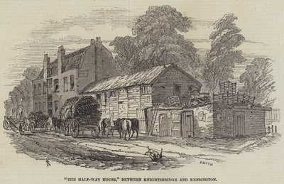 Het Half-Way House, tussen Knightsbridge en Kensington door Samuel Read