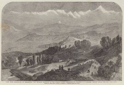 Uitzicht vanaf Darjeeling op Deodhunga, de Hoogste Berg ter Wereld, onlangs gemeten door Kolonel A S Waugh, Hoogte boven de Zee, 29002 voet door Samuel Read