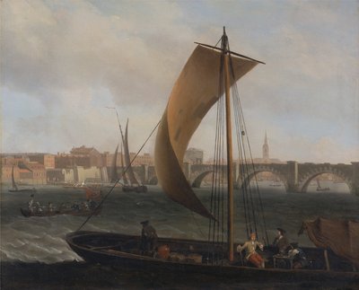 Uitzicht op de Theems met Westminster Bridge door Samuel Scott
