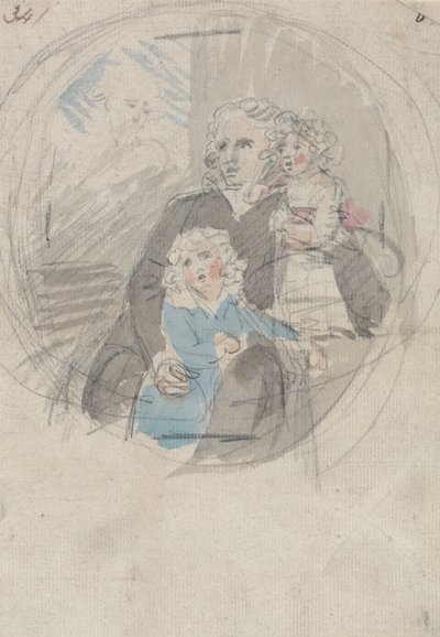 Studie voor een Portretgroep door Samuel Shelley