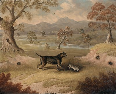 Charley, een Terrier met een Konijn door Samuel Spode