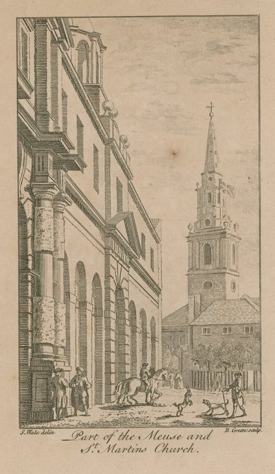 Deel van de Maas en de Sint-Maartenskerk door Samuel Wale