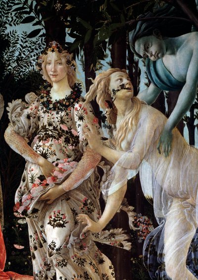 De lente (detail) door Sandro Botticelli