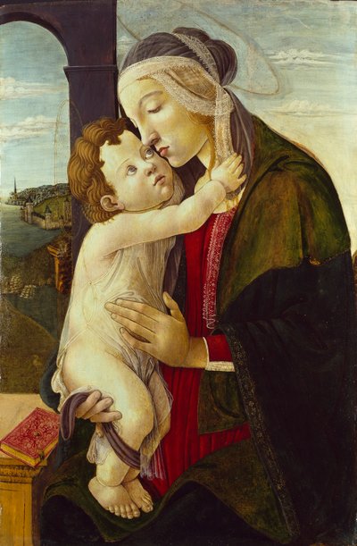 De Maagd en het Kind, c1480-1500 door Sandro Botticelli