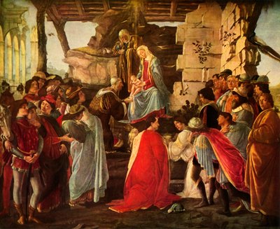 Aanbidding der Wijzen door Sandro Botticelli
