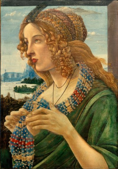 Allegorisch Portret van een Vrouw (Simonetta Vespucci?) door Sandro Botticelli