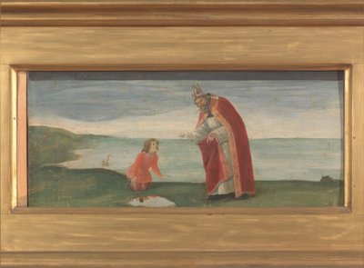 De heilige Augustinus en de jongen aan het strand door Sandro Botticelli