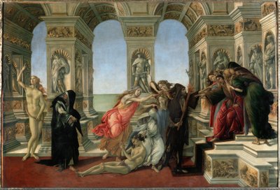 De laster van Apelles door Sandro Botticelli