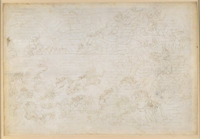 La Divina Commedia, Inferno XXIV. Vergilius en Dante in de achtste cirkel van de hel (Malebolge), 7e bolgia: de straf voor dieven en rovers; de voorspellingen van Vanni Fucci door Sandro Botticelli