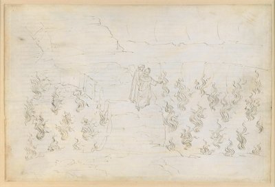 La Divina Commedia, Inferno XXVII: Achtste cirkel van de hel (Malebolge), 8e bolgia: Straf voor de valse raadgevers; gesprek met Guido da Montefeltro door Sandro Botticelli