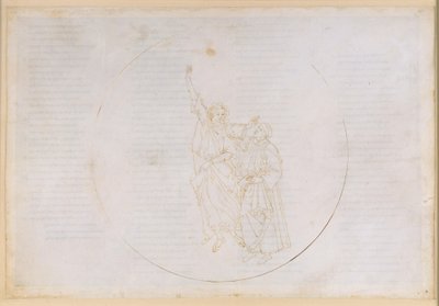 La Divina Commedia, Paradiso X. De beklimming naar de vierde planetaire sfeer (de hemel van de zon): het licht van Thomas van Aquino leidt Dante naar de hemel van de wijzen door Sandro Botticelli