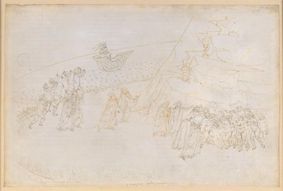 La Divina Commedia, Purgatorio III. Voorpurgatorium (Inselring): boetedoening van de in excommunicatie overledenen; gesprek met Manfred von Hohenstaufen door Sandro Botticelli