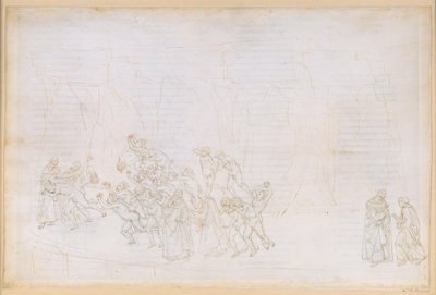La Divina Commedia, Purgatorio XVIII. Vierde ring: Vergilius legt Dante het principe van de liefde en de rol van de vrije wil uit; boetedoening van de trage zielen door Sandro Botticelli