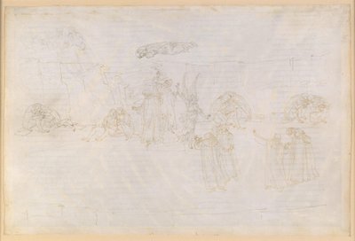 La Divina Commedia, Purgatorio XV. De beklimming naar de derde ring van het vagevuur: de engel voor de trap; Dantes visioenen van zachtmoedigheid door Sandro Botticelli