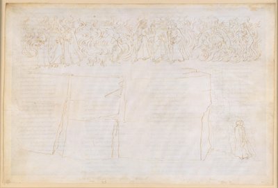 La Divina Commedia, Purgatorio XXV. De beklimming naar de zevende ring van het vagevuur: uitleg over de lichamelijkheid van de schaduwen; boetedoening van de wellustigen door Sandro Botticelli