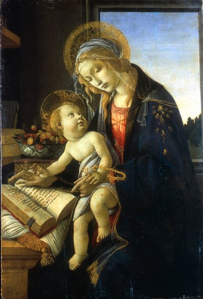 Madonna en Kind Madonna van het Boek door Sandro Botticelli
