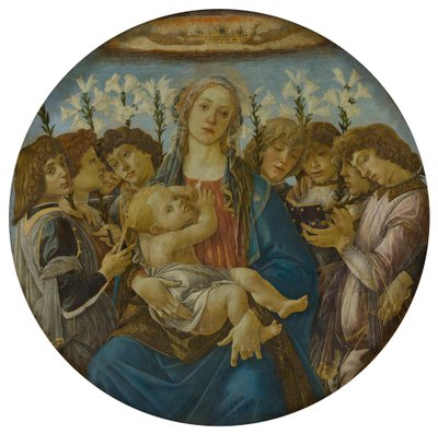 Maria met het Kind en zingende engelen (Raczyński-tondo) door Sandro Botticelli