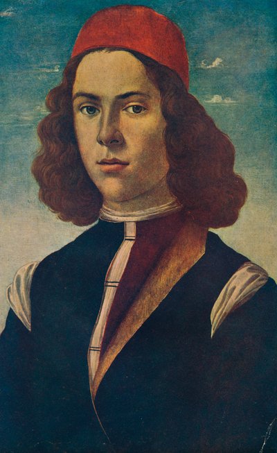 Portret van een Jonge Florentijnse Edelman door Sandro Botticelli