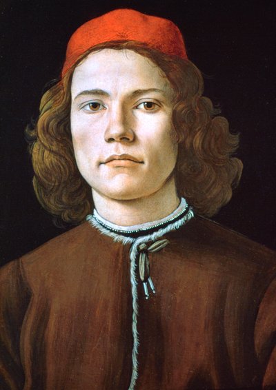 Portret van een jonge man, ca. 1480-1485 door Sandro Botticelli