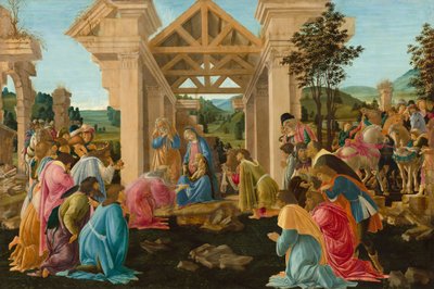 De Aanbidding der Wijzen, c. 1478-1482 door Sandro Botticelli