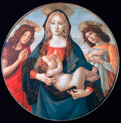 De Maagd en het Kind met Sint Jan en een Engel, c1490 door Sandro Botticelli