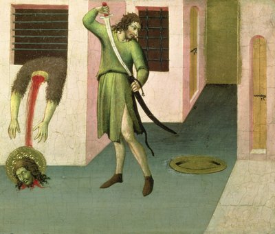 De onthoofding van St. Johannes de Doper door Sano di Pietro