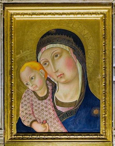 Madonna van de Pilaar door Sano di also Ansano di Pietro di Mencio Pietro