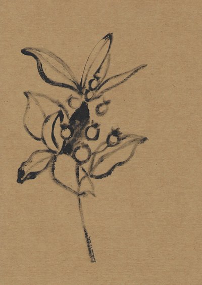 Aardse botanische illustratie door Santhosh ch