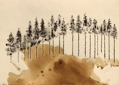 Minimalistische boslijn door Santhosh ch