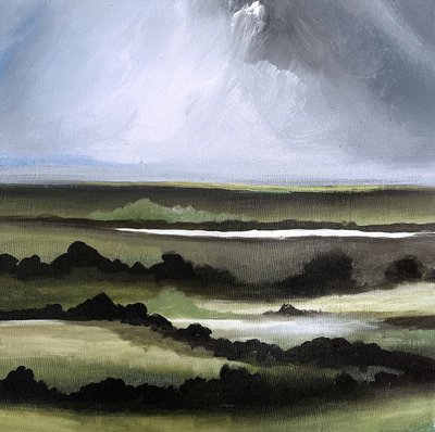 Mistig paars landschap door Santhosh ch