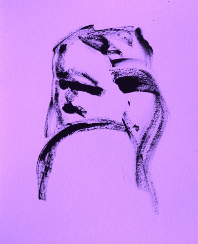  peinzend, abstract gezicht door Santhosh ch