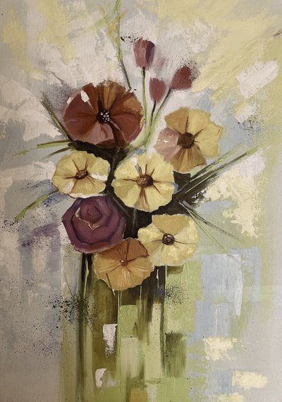 Levendige, moderne bloemen door Santhosh ch