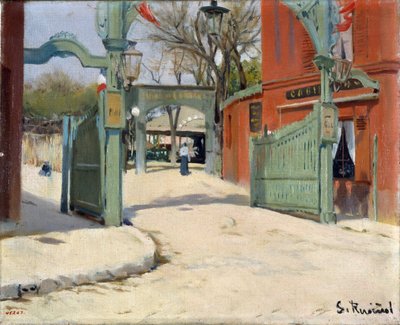 Ingang van het park van de Moulin de la Galette door Santiago Rusinol i Prats