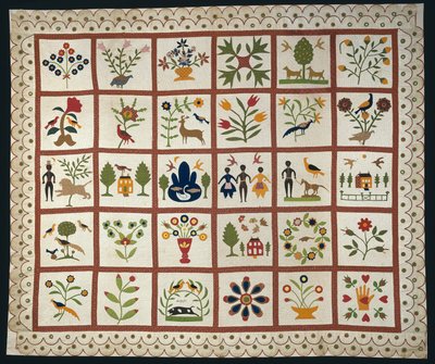 Bedsprei bekend als Album Quilt door Sarah Ann Wilson