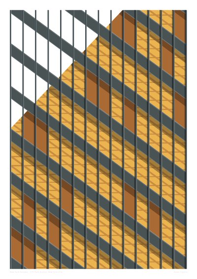 375 Park Avenue, NYC, 2015 (grafische giclee print) door Sarah Evans