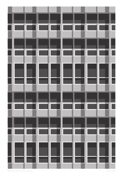 Brutalist Facade, 2015 (digital) door Sarah Evans