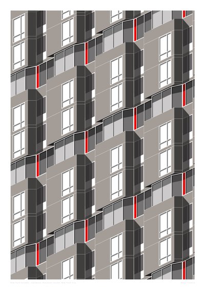 Eastwood, Roosevelt Island, NYC, 2015 (digitaal) door Sarah Evans