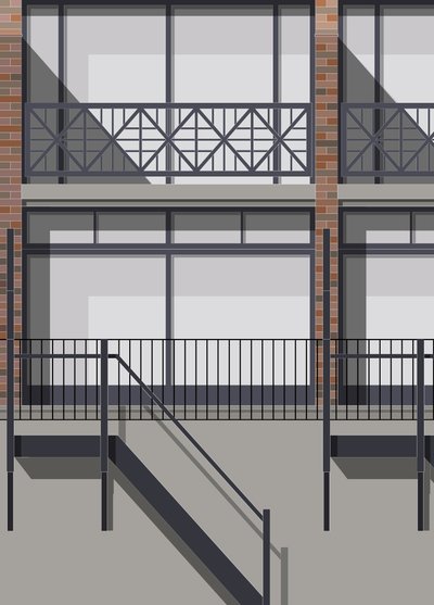 Mallard Place, 2018 (digitaal) door Sarah Evans