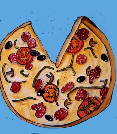 Pizza door Sarah Thompson Engels