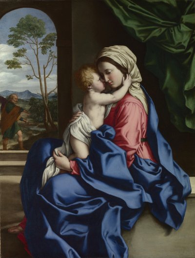 De Maagd en het Kind omhelzen, tussen 1660 en 1685 door Sassoferrato