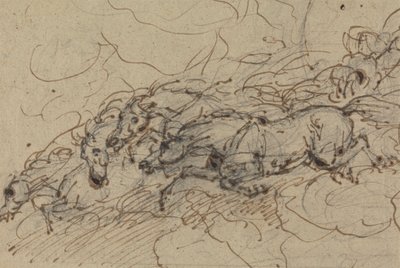 Vier Paarden in Galop: (?) een Mythologische Studie, Mogelijk voor Phaetons Wagen door Sawrey Gilpin