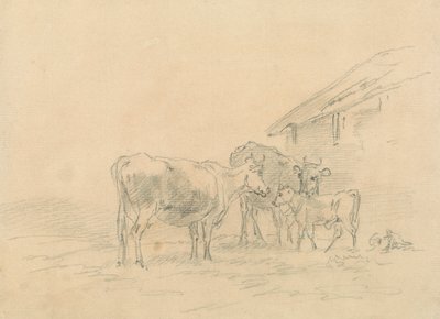 Twee Koeien en een Kalf door Sawrey Gilpin