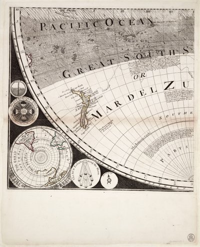 Een nieuwe en correcte kaart van de wereld (sectie), c.1774 door Sayer & Bennett