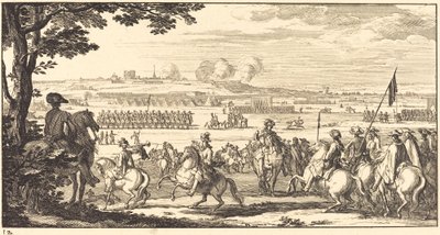 Landschap met een leger door Sébastien  Le Clerc I