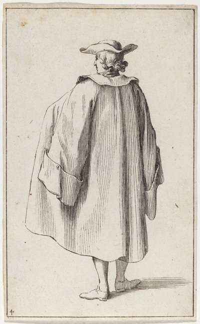 Staande man van achteren gezien door Sébastien Le Clerc the elder